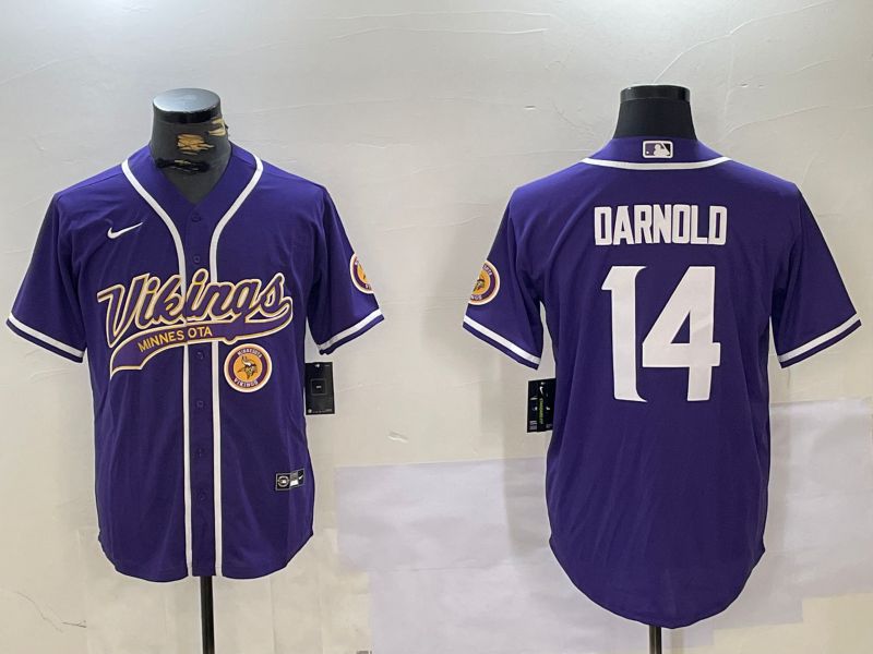 Men Minnesota Vikings #14 Darnold Purple Joint Name 2024 Nike Limited NFL Jersey style 3->indianapolis colts->NFL Jersey